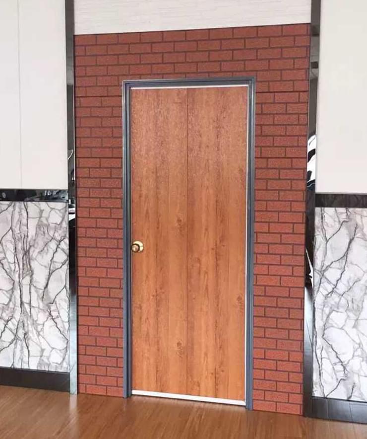 松木木纹钢板门